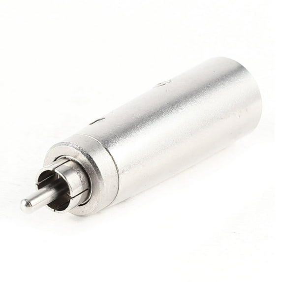 Unique Bargains RCA to XLR Male Plug M/M Audio Signal Microphone AV Adapter Connector
