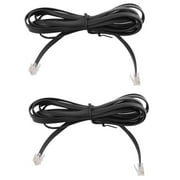 Unique Bargains RJ12 to RJ12 6P6C Cable 8.5Ft Male to Male Telephone Flat Extension Cord