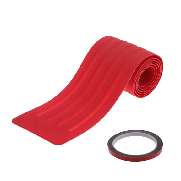 Unique Bargains Rear Bumper Edge Guards Rear Bumper Protector 104cm/40.9" Length 9cm/3.5" Width Red 1 pcs