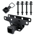 thumbnail image 1 of Unique Bargains Rear Bumper Tow Hook Bracket for Jeep Wrangler JL/JLU 2018-2022 with 2 Inch Receiver Hitch Tow Cover, 1 of 7