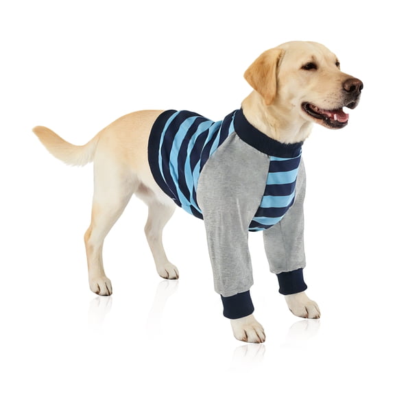 Unique Bargains Recovery Suit for Dogs Comfortable Post-Operative Clothing Dog Recovery Suit Provides Protection for Dog's Front Leg and Arm Wounds X-Large Blue
