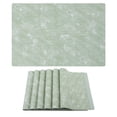 thumbnail image 1 of Unique Bargains Rectangle 6Pcs Faux Leather Washable Table Mats Green 17.7x11.8inch, 1 of 6