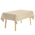 thumbnail image 1 of Unique Bargains Rectangle Cotton Linen Spillproof Table Cover Tablecloth Beige 55"x94", 1 of 5