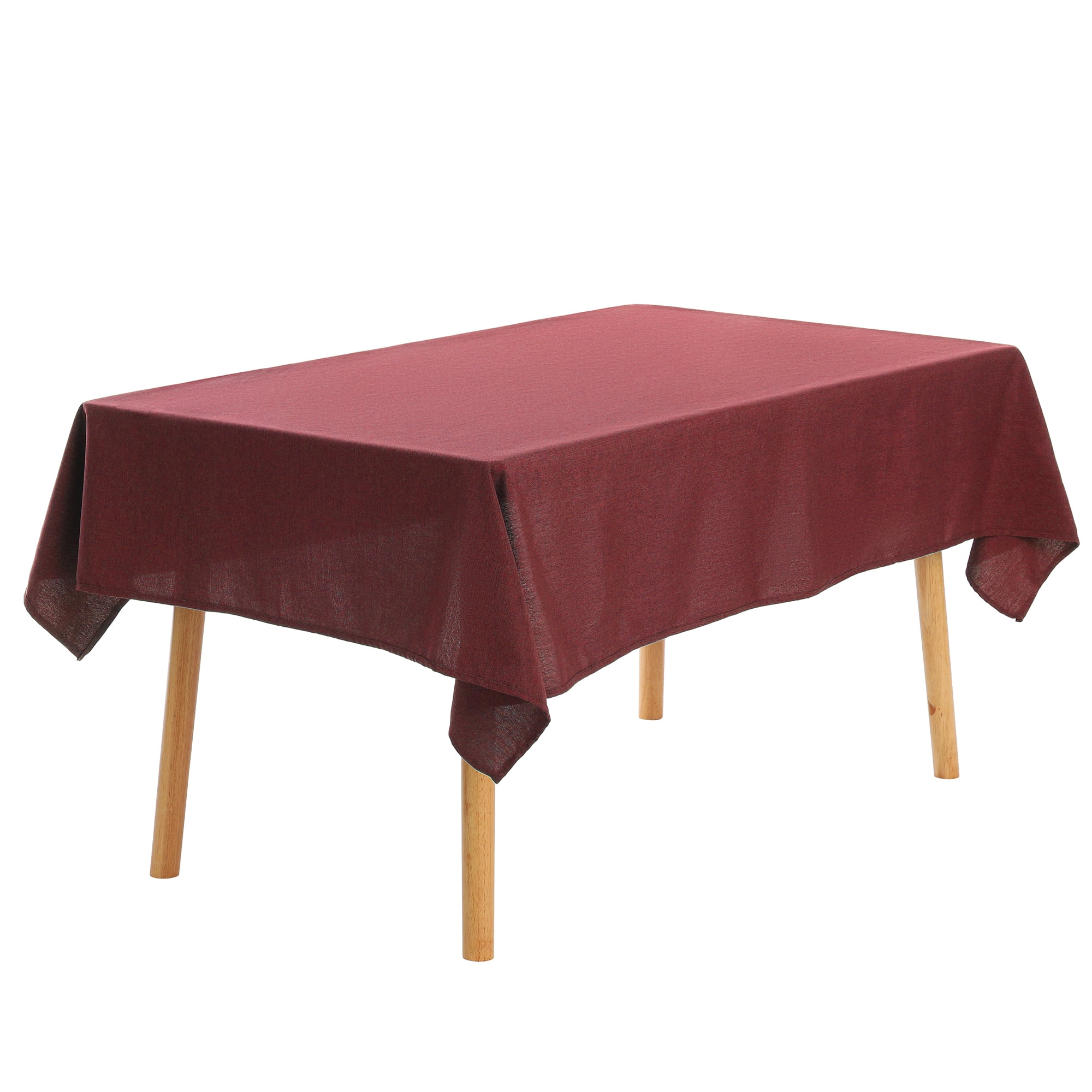 Unique Bargains Rectangle Cotton Linen Spillproof Table Cover Tablecloth Red 51"x71"
