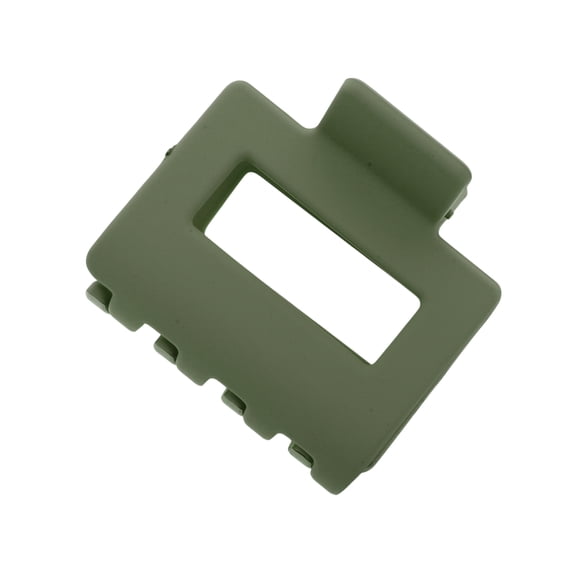 Unique Bargains Rectangle Frosted Hair Clips 1 Piece Hair Accessory Home Use Green