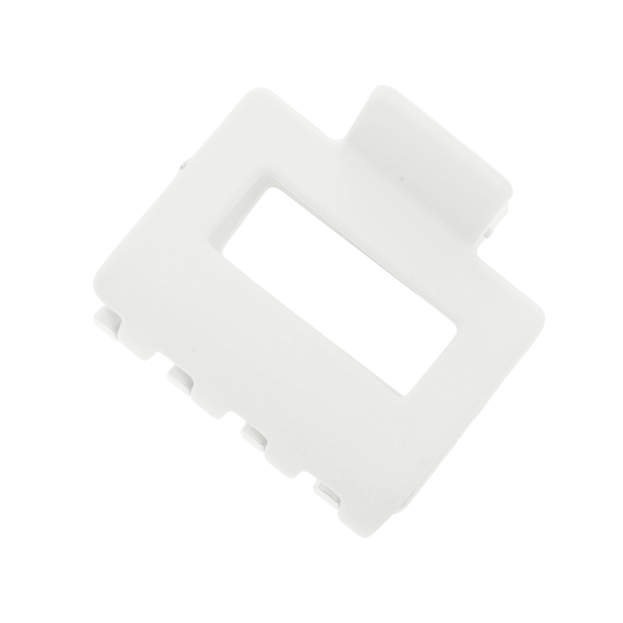 Unique Bargains Rectangle Frosted Hair Clips 1 Piece Hair Accessory Home Use White