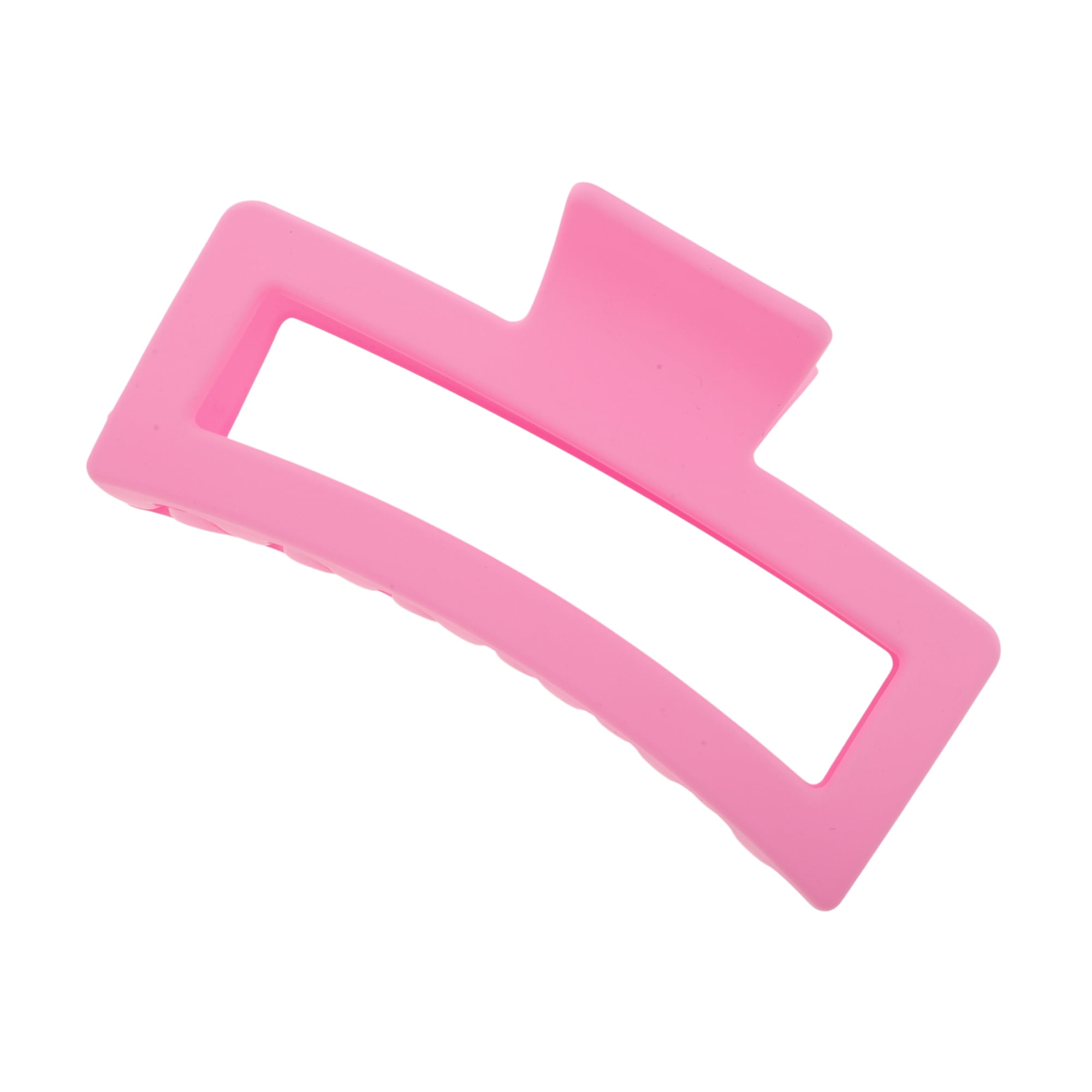 Unique Bargains Rectangle Frosted Hair Clips Home Decoration Daily Styling Dark Pink
