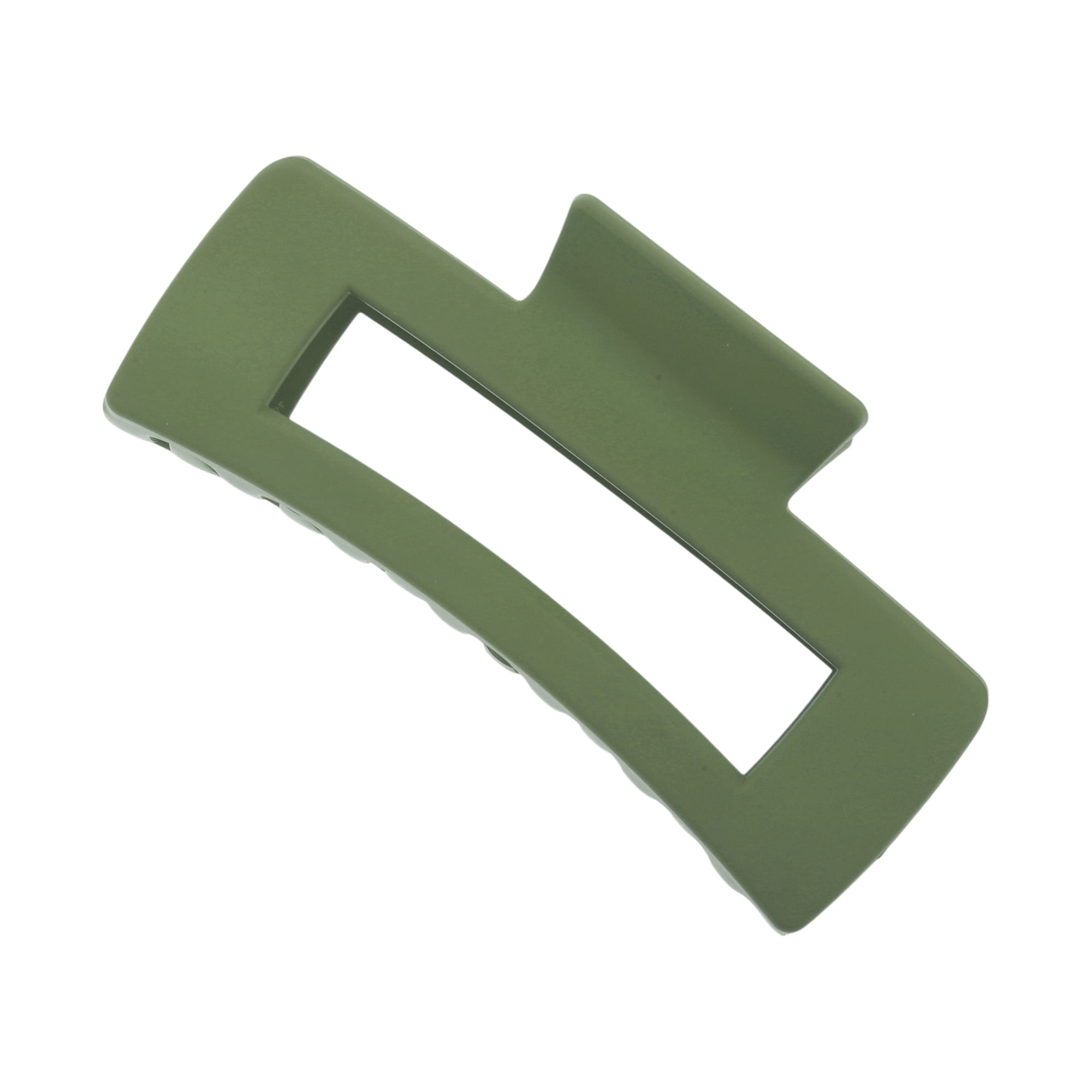 Unique Bargains Rectangle Frosted Hair Clips for Home and Daily Styling Army Green