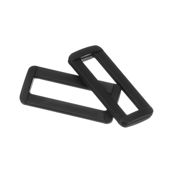 Unique Bargains Rectangle Ring Belt Buckle Slide Loop for Backpack Straps 46x21mm Black