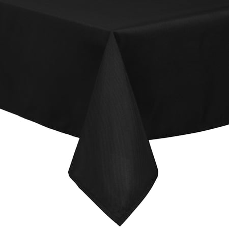 Unique Bargains Rectangle Tablecloth Washable Polyester Table Protector Black 71" x 55"