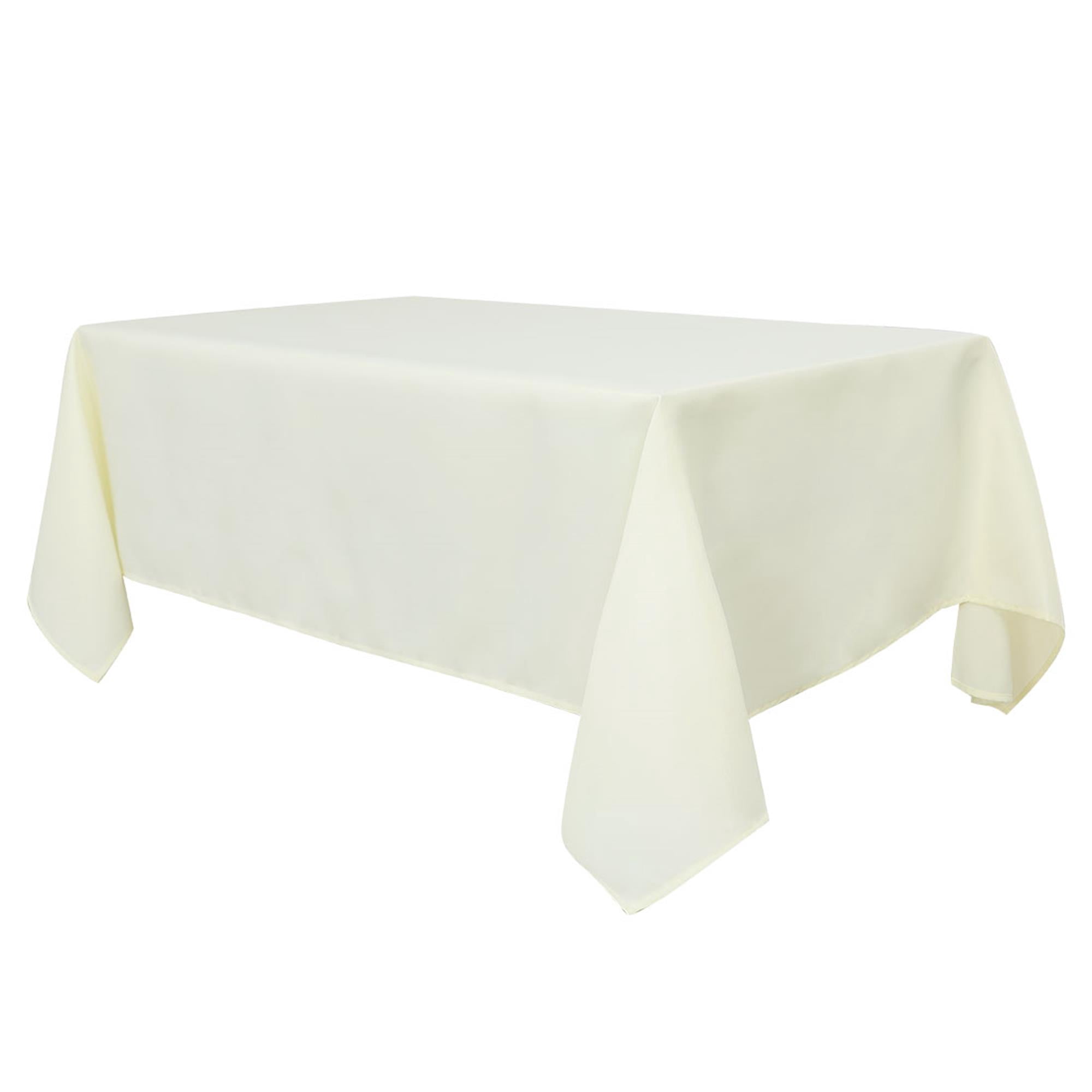 Unique Bargains Rectangle Tablecloth soft and comfortable Polyester Table Cover Beige 55" x 70"