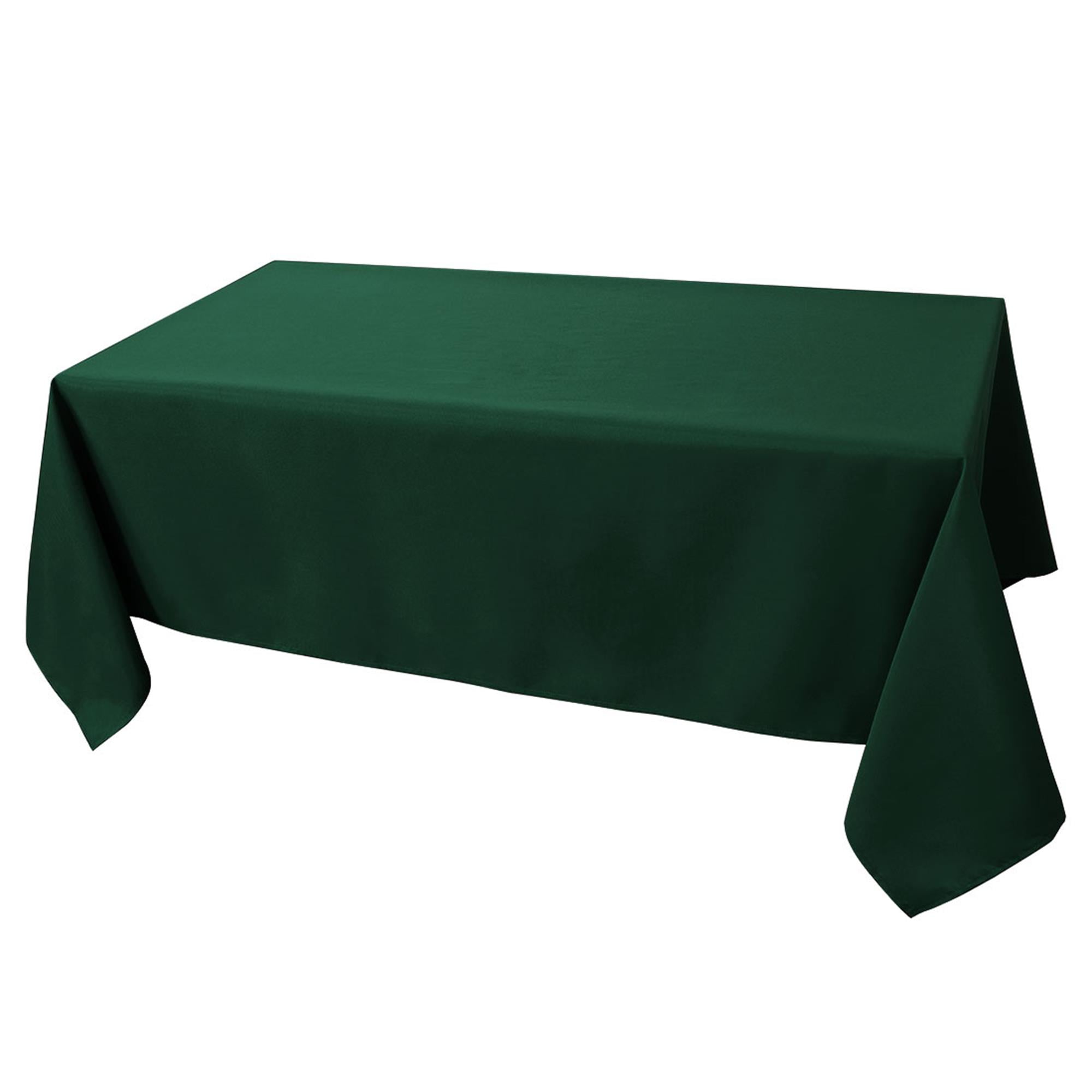 Unique Bargains Rectangle Tablecloth soft and comfortable Polyester Table Cover Green 55" x 70"