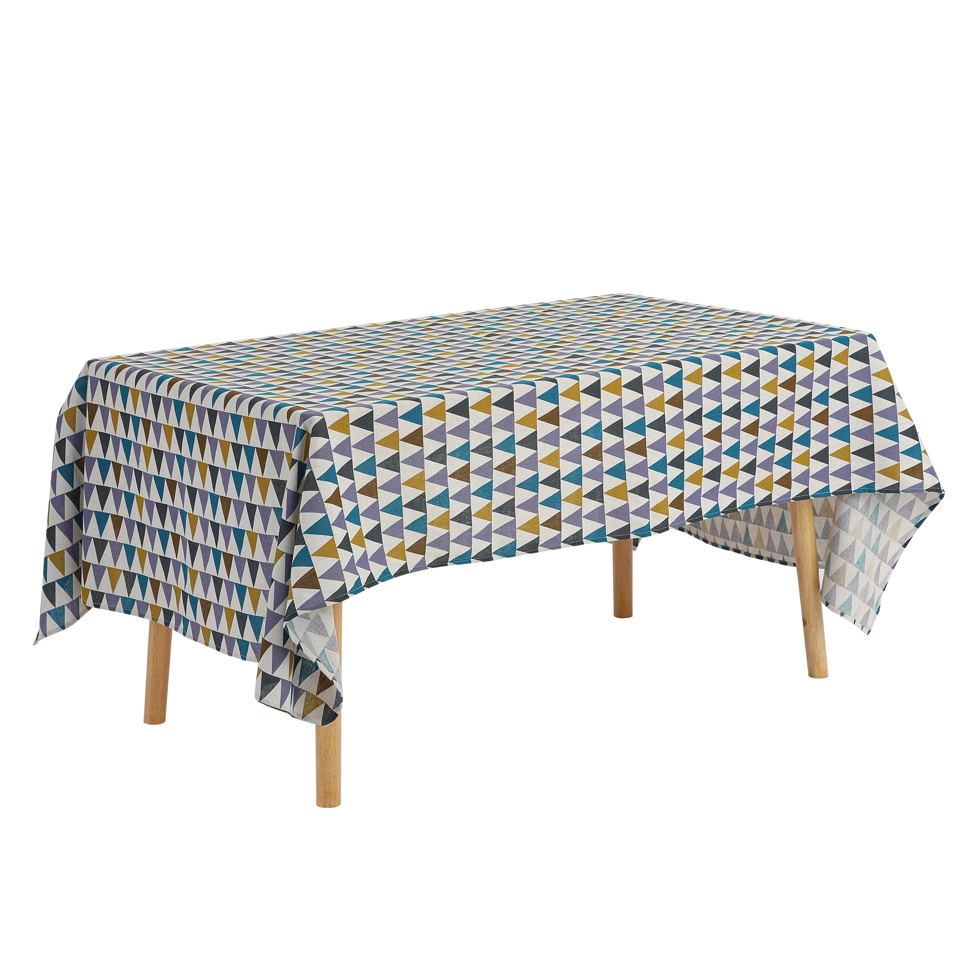 Unique Bargains Rectangle Wrinkle Resistant Washable Polyester Tablecloth Colorful 55x55 Inch