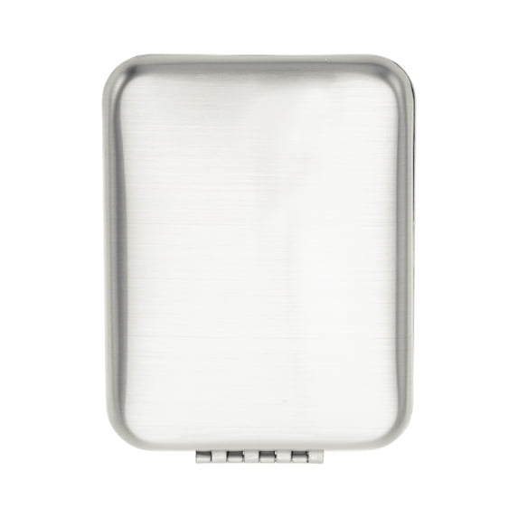 Unique Bargains Rectangular Folding Makeup Mirror 1 Pc Silver Tone