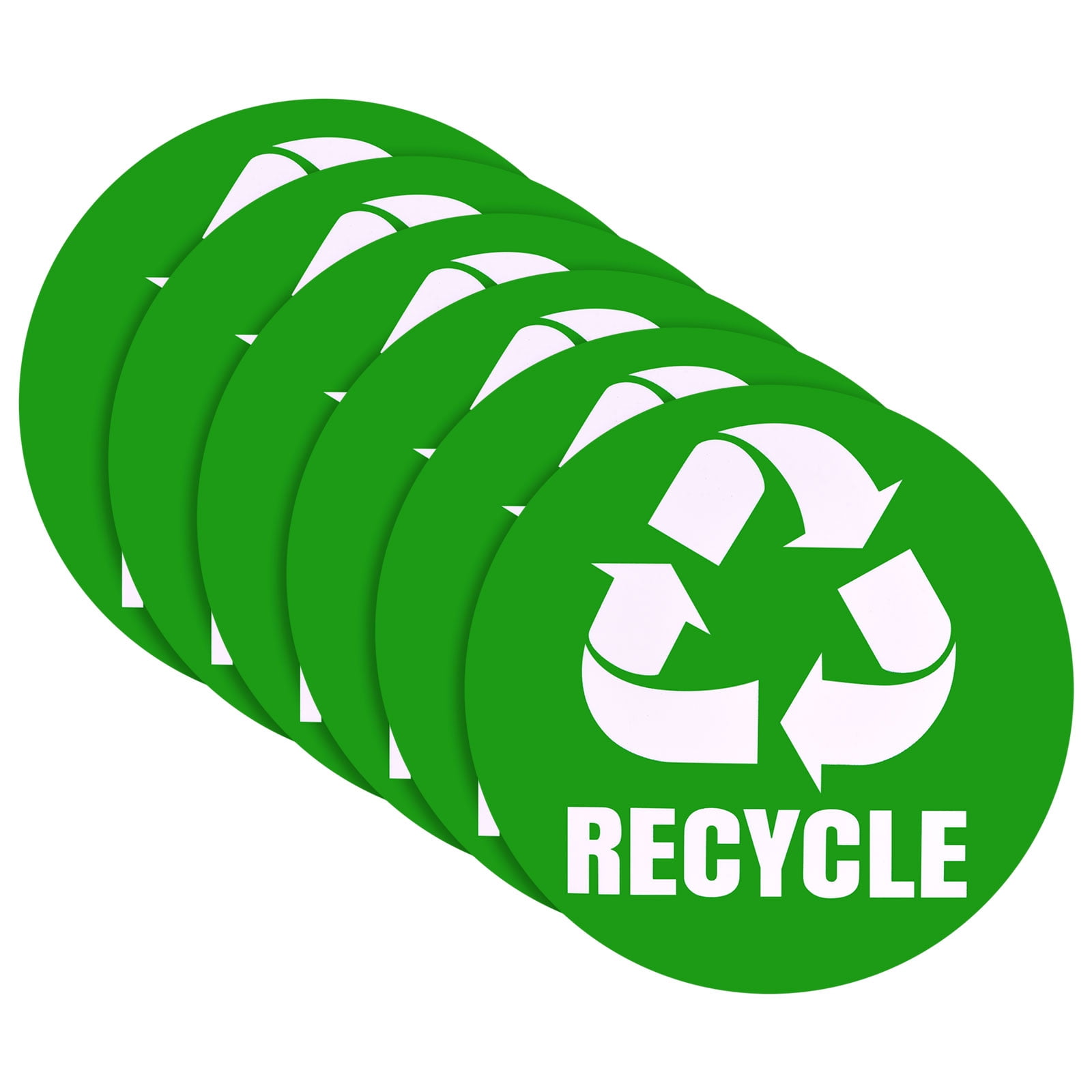 Unique Bargains Recycle Trash Sticker Bin Labels Self-Adhesive Garbage Sign Decals Green