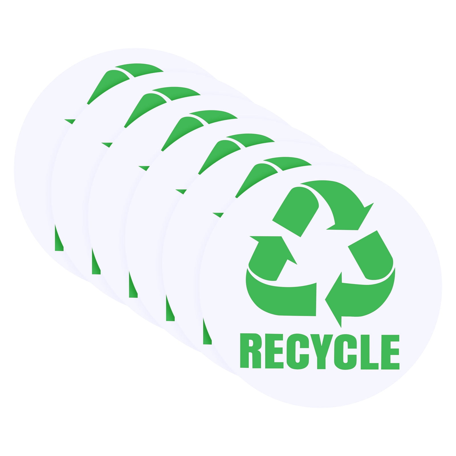 Unique Bargains Recycle Trash Sticker Bin Labels Self-Adhesive Garbage Sign Decals White