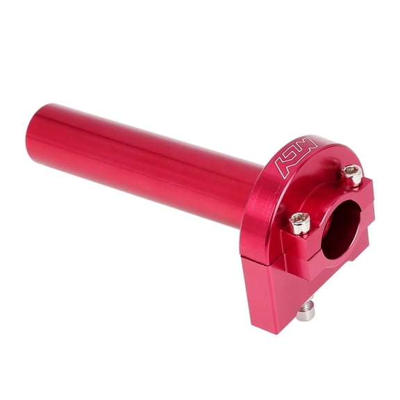 Unique Bargains Red Aluminum Alloy 22mm Motorcycle Accelerator Throttle Twist Handlebar Grip