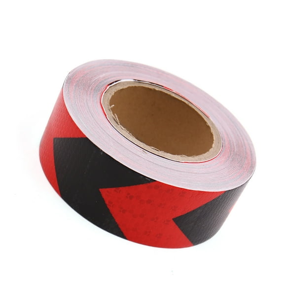 Unique Bargains Red Black Arrows Printed Reflective  Warning Conspicuity Tape Sticker 25M