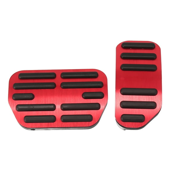 Unique Bargains Red Brake Foot Pedals Pad Kit Non-Slip Aluminum Alloy Accelerator Pedal Covers for Toyota Corolla 14-18