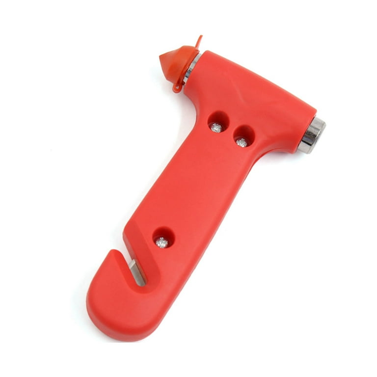 Unique Bargains Red Car Emergency Glass Breaking Hammer Breaker Escape Tool, Size: 5.3 x 3 x 0.9(Large*W*T)
