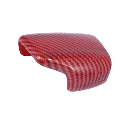 Unique Bargains Red Car Gear Shift Knob Head Cover Sticker ABS Carbon Fiber Pattern for Audi Q7 S5 S4 A4 Q5 RS5 A5