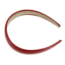 Unique Bargains Leather Head Bands for Women's Hair Thick Solid Colors Red 1 PCS