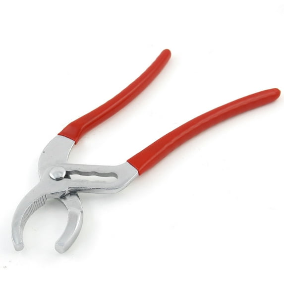 Unique Bargains Red Plastic Grip Adjustable Oil Filter Pliers Wrench Tool