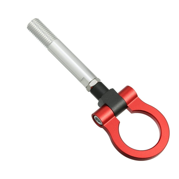 Unique Bargains Aluminum Alloy Round Front Rear Bumper Trailer Ring Eye Towing Tow Hook Screw for Hyundai Veloster 2012-2017 Red
