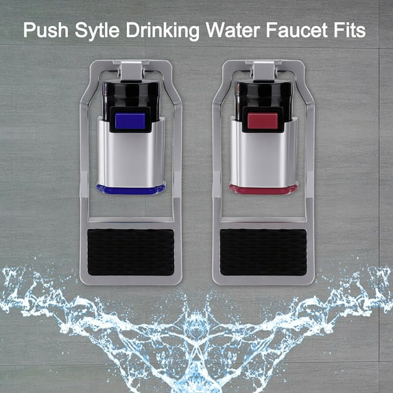 Unique Bargains Red and Blue Plastic Water Cooler Faucet Push Type Fit Universal System Water Dispenser 4Pcs
