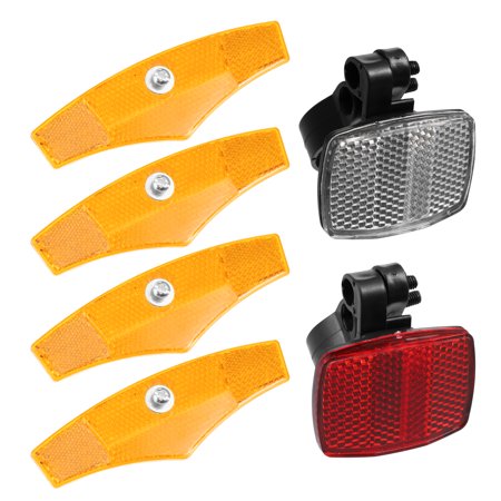 Unique Bargains Red and White Handlebar and Seatpost Bike Wheel Spoke Reflectors Accessories Tape 6pcs