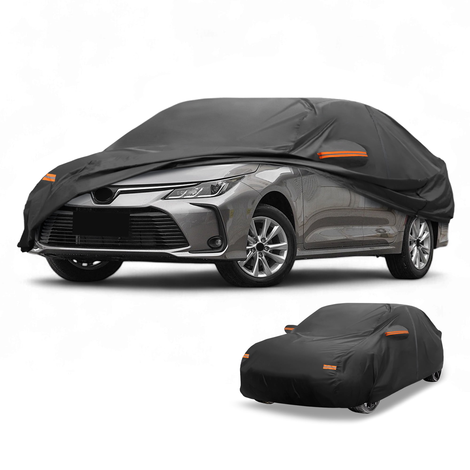 Unique Bargains Durable Waterproof Car Cover Black ["for Toyota Corolla Sedan"]