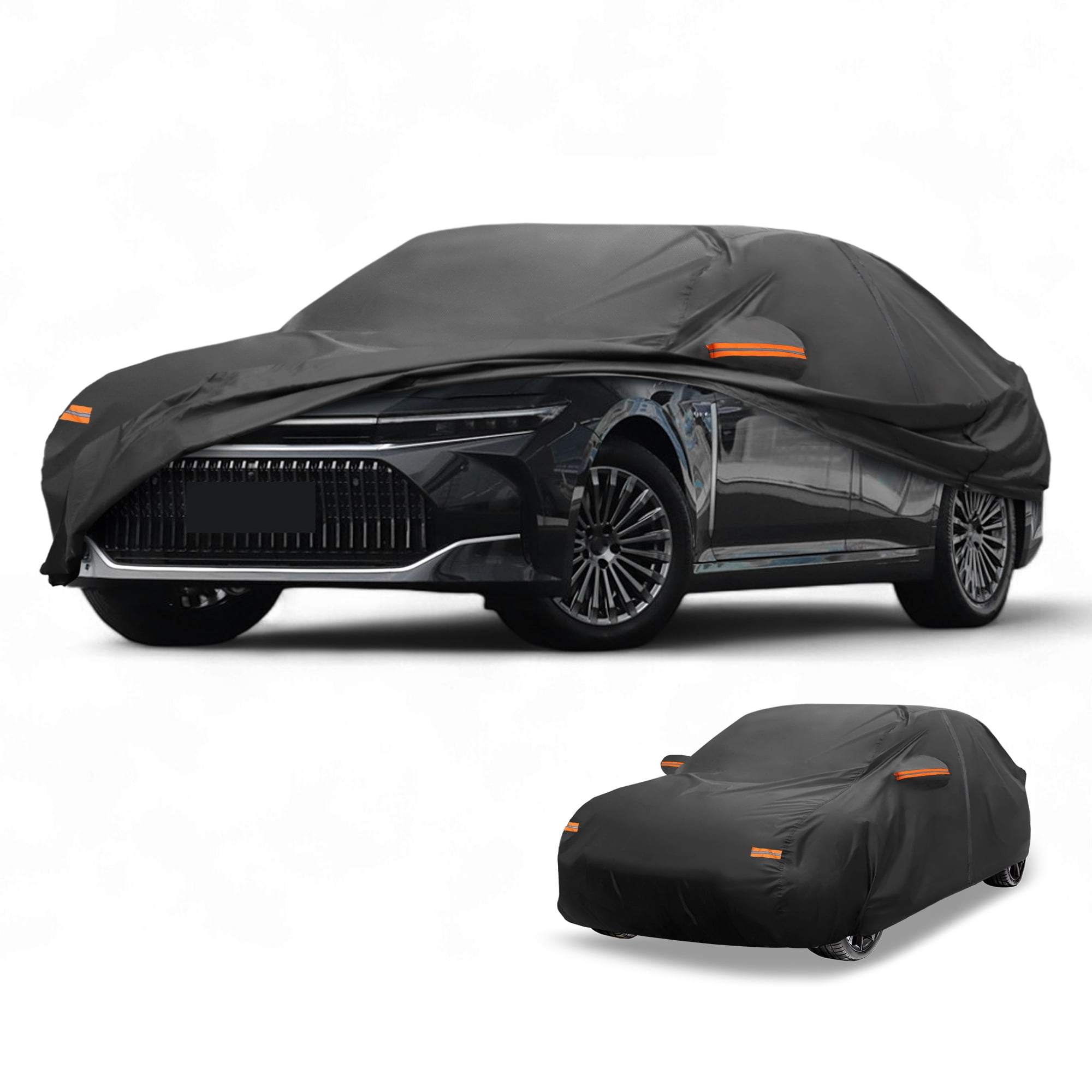 Unique Bargains Durable Waterproof Car Cover Black ["for Toyota Crown Sedan"]