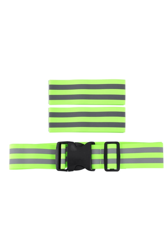 Reflective Belt High Visibility Cycling at Night Green 3pcs