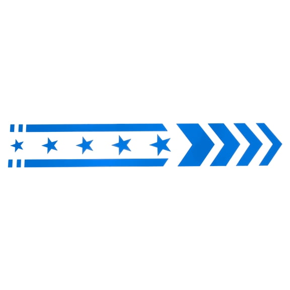 Unique Bargains Reflective Bumper Decal Blue Square Arrow B Reflective Car Sticker Personalized Decoration Vehicle Body or Door or Window