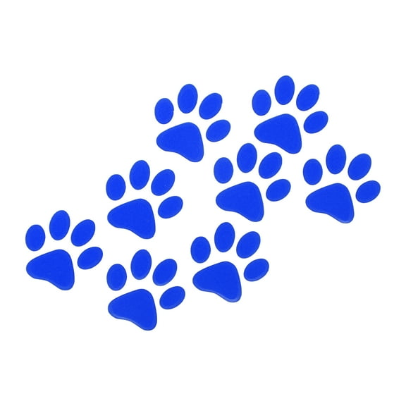 Unique Bargains Reflective Bumper Decal Blue Square Cat Paw Prints Pattern Reflective Car Sticker Personalized Decoration Vehicle Body or Door or Window
