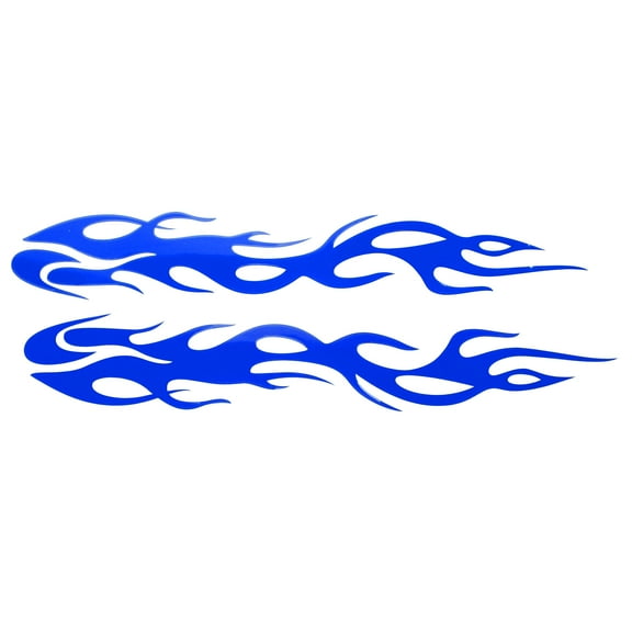 Unique Bargains Reflective Bumper Decal Blue Square Flame Bar Reflective Car Sticker Personalized Decoration Vehicle Body or Door