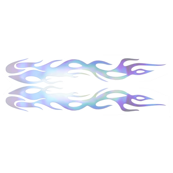 Unique Bargains Reflective Bumper Decal Colorful Square Flame Bar Reflective Car Sticker Personalized Decoration Vehicle Body or Door