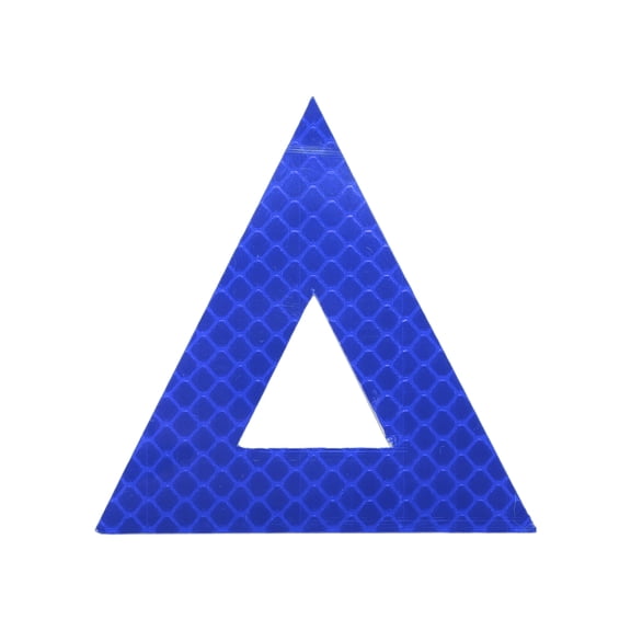 Unique Bargains Reflective Bumper Decal Fluorescent Blue Triangle Reflective Car Sticker Personalized Decoration Vehicle Body or Door or Window /Dashboard