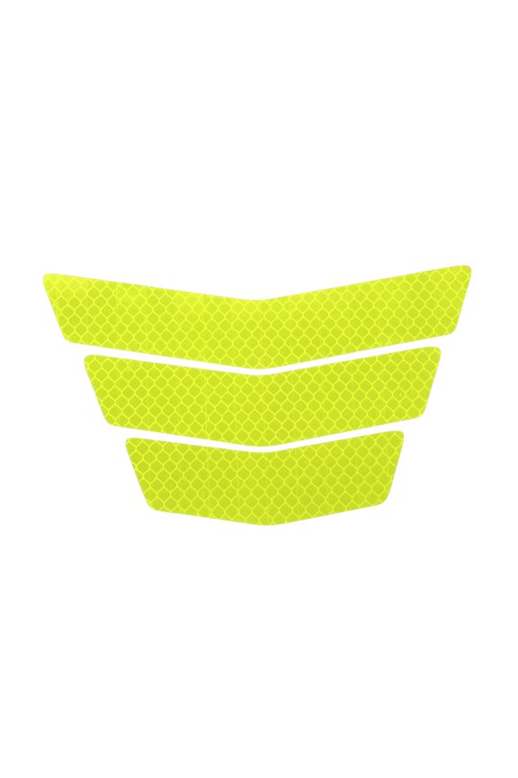 Reflective Bumper Decal Fluorescent Green Rectangle Three Arrows Pattern Reflective Car Sticker Personalized Decoration Vehicle Body or Door or Window