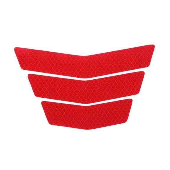 Unique Bargains Reflective Bumper Decal Fluorescent Red Rectangle Three Arrows Pattern Reflective Car Sticker Personalized Decoration Vehicle Body or Door or Window