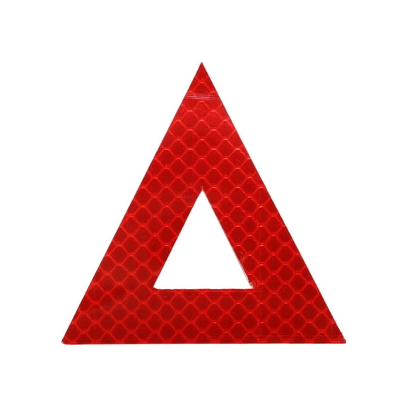 Unique Bargains Reflective Bumper Decal Fluorescent Red Triangle Reflective Car Sticker Personalized Decoration Vehicle Body or Door or Window /Dashboard