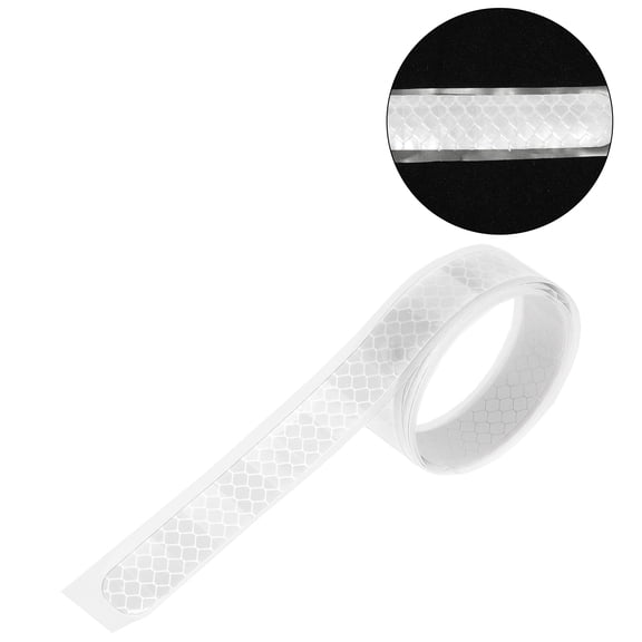 Unique Bargains Reflective Bumper Decal Fluorescent Silver Tone Long Strip Diamond Grid Pattern Reflective Car Sticker Personalized Decoration