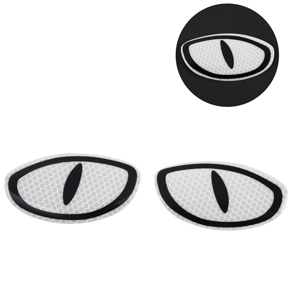 Unique Bargains Reflective Bumper Decal Fluorescent Silver Tone Oval Devil's Eye Pattern Reflective Car Sticker Personalized Decoration for Vehicle Body or Door or Window / Dashboard