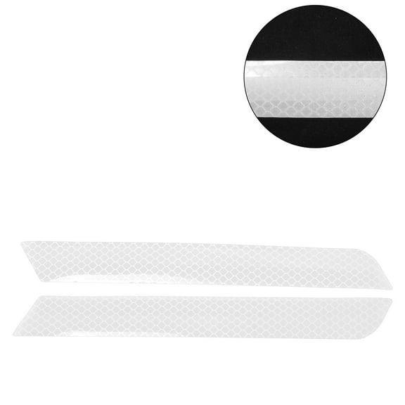Unique Bargains Reflective Bumper Decal Fluorescent White Rectangle Long Strip Reflective Car Sticker Personalized Decoration Vehicle Body or Door or Window