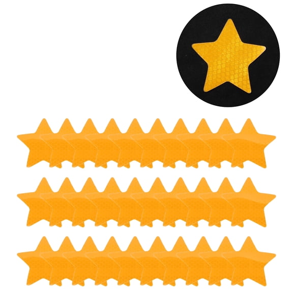 Unique Bargains Reflective Bumper Decal Fluorescent Yellow Pentagram Rhombus Grid Reflective Car Sticker Personalized Decoration Vehicle Body or Door or Window