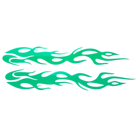 Unique Bargains Reflective Bumper Decal Green Square Flame Bar Reflective Car Sticker Personalized Decoration Vehicle Body