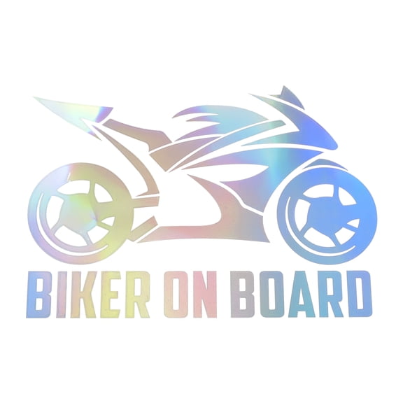 Unique Bargains Reflective Bumper Decal Laser Rectangle Biker On Board Motorcycle Pattern