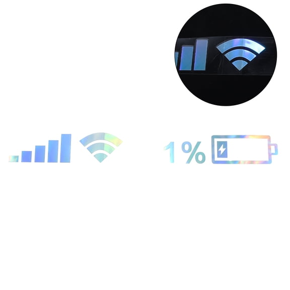 Unique Bargains Reflective Bumper Decal Laser Rectangle WIFI Signal Pattern Reflective Car Sticker Personalized Decoration