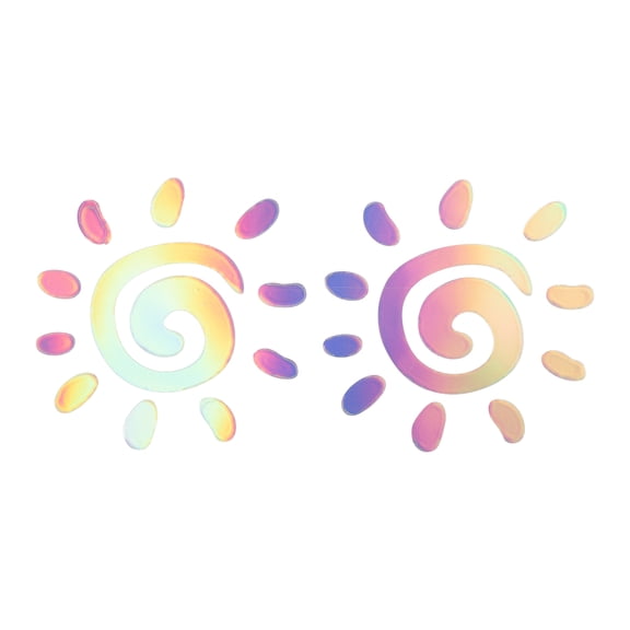 Unique Bargains Reflective Bumper Decal Multicolor Laser Square Small Sunflower Pattern Reflective Car Sticker Personalized Decoration Vehicle Body or Door or Window