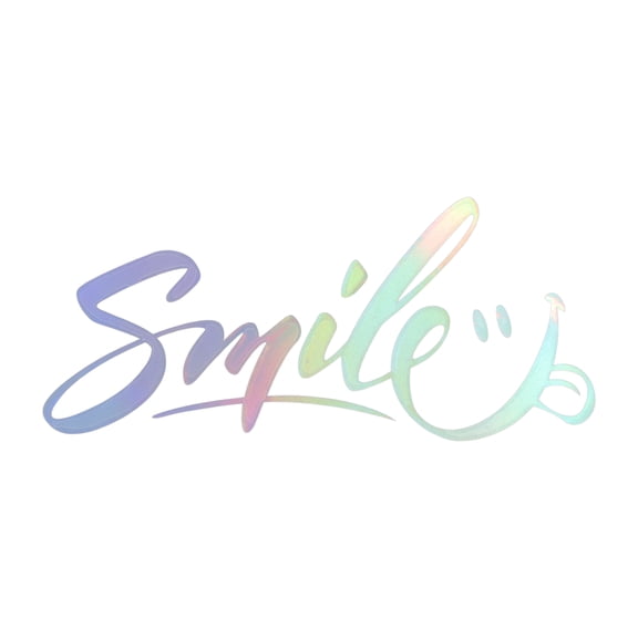 Unique Bargains Reflective Bumper Decal Multicolor Laser Square Smile Pattern Reflective Car Sticker Personalized Decoration Vehicle Body or Door or Window